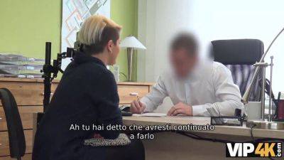 Czech couple money: Lussy Sweet gets interviewed & fucked in the office - sexu.com - Czech Republic