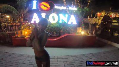 Amateur couple watches a fire show and has hot sex once back in the hotel - hotmovs.com - Thailand