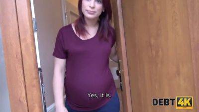 Watch this pregnant wife get naughty to pay off her debt with a hot homemade POV - sexu.com